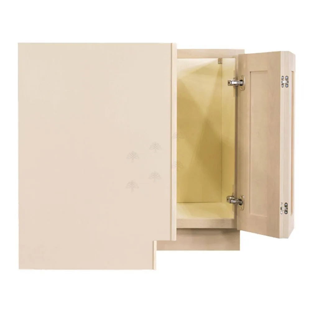 LIFEART CABINETRY Lancaster Shaker Assembled 33 in. x 34.5 in. x 24 in. Base Lazy Susan Cabinet in Stone Wash, photo 3 of 8