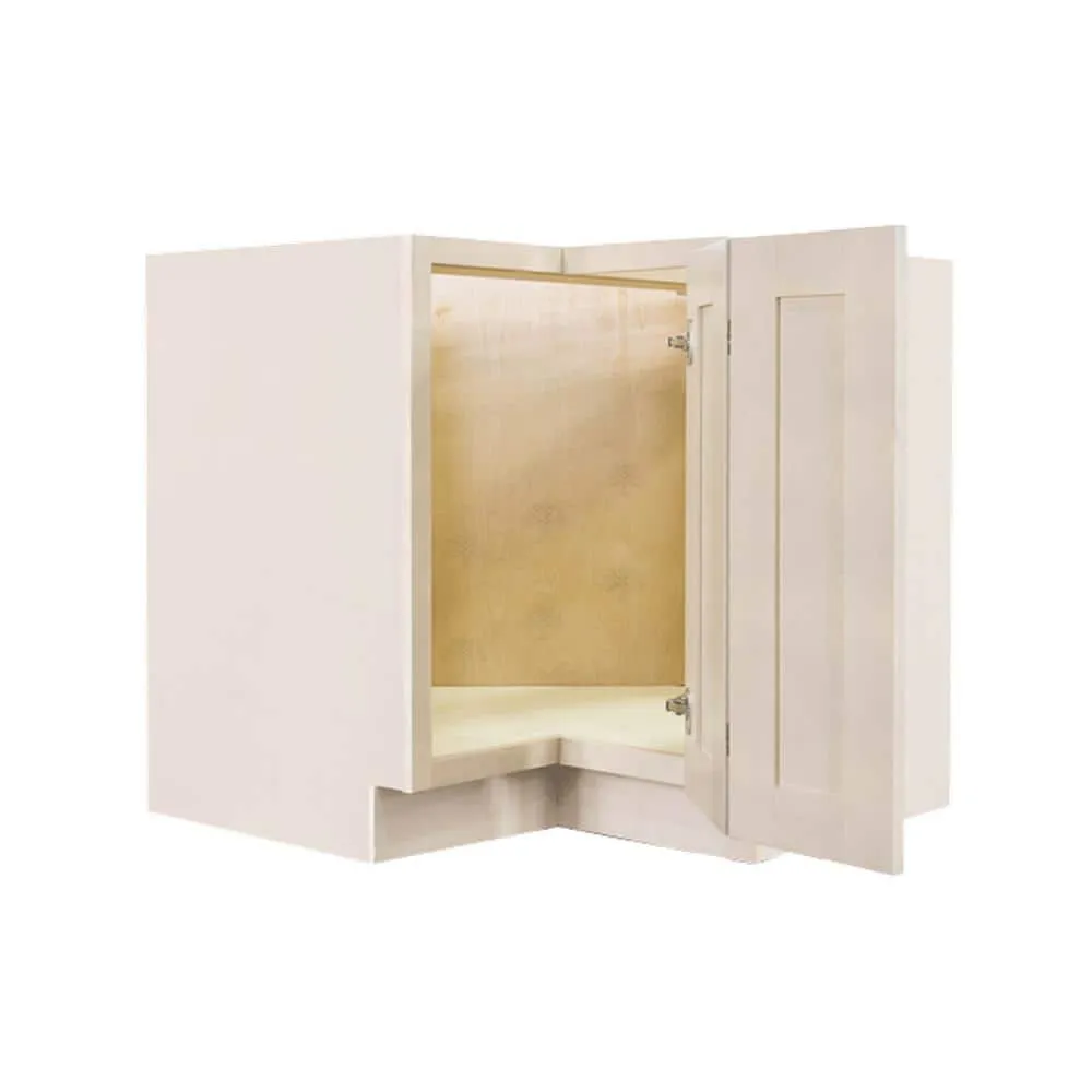 LIFEART CABINETRY Lancaster Shaker Assembled 33 in. x 34.5 in. x 24 in. Base Lazy Susan Cabinet in Stone Wash, photo 2 of 8