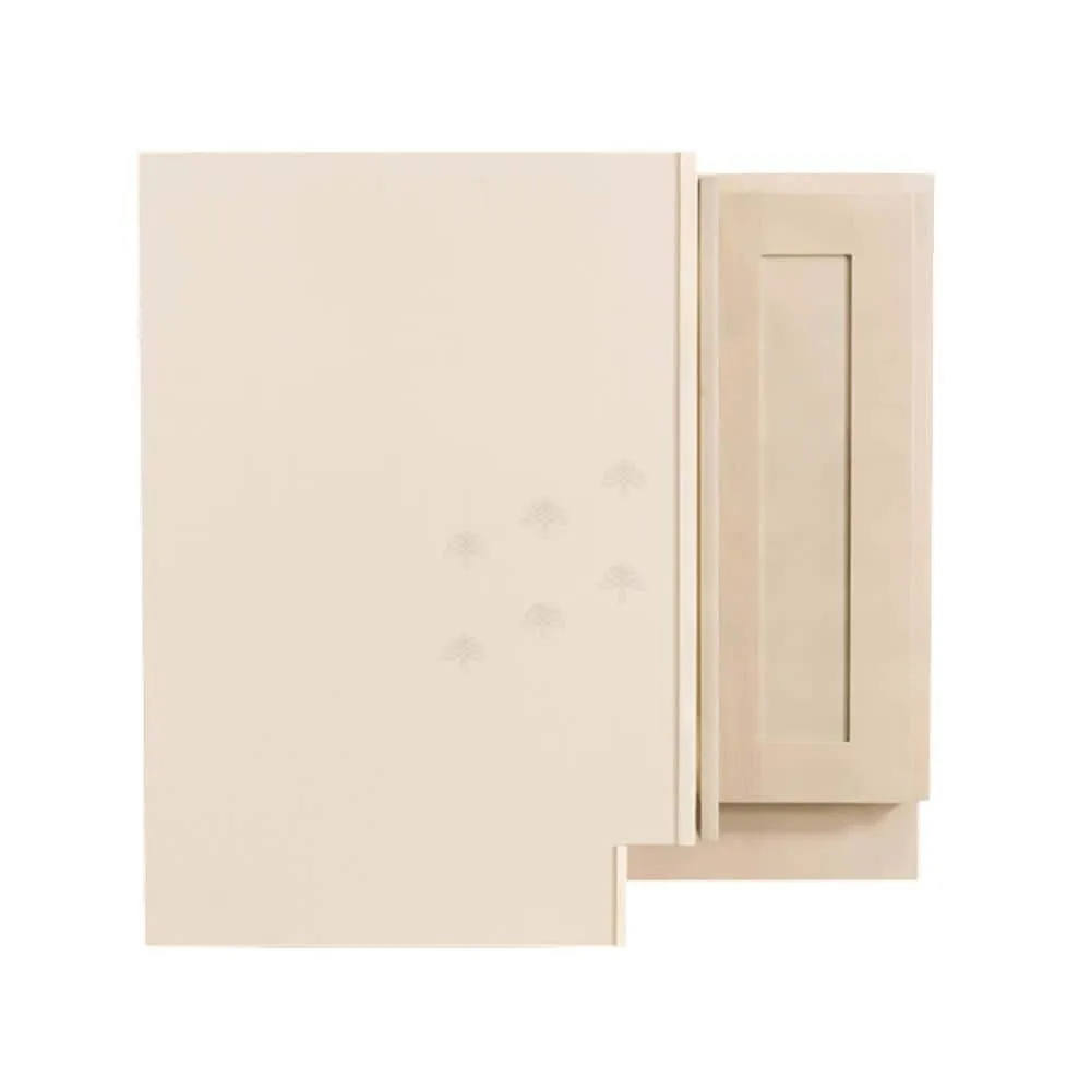 LIFEART CABINETRY Lancaster Shaker Assembled 36 in. x 34.5 in. x 24 in. Base Lazy Susan Cabinet in Stone Wash, photo 4 of 8