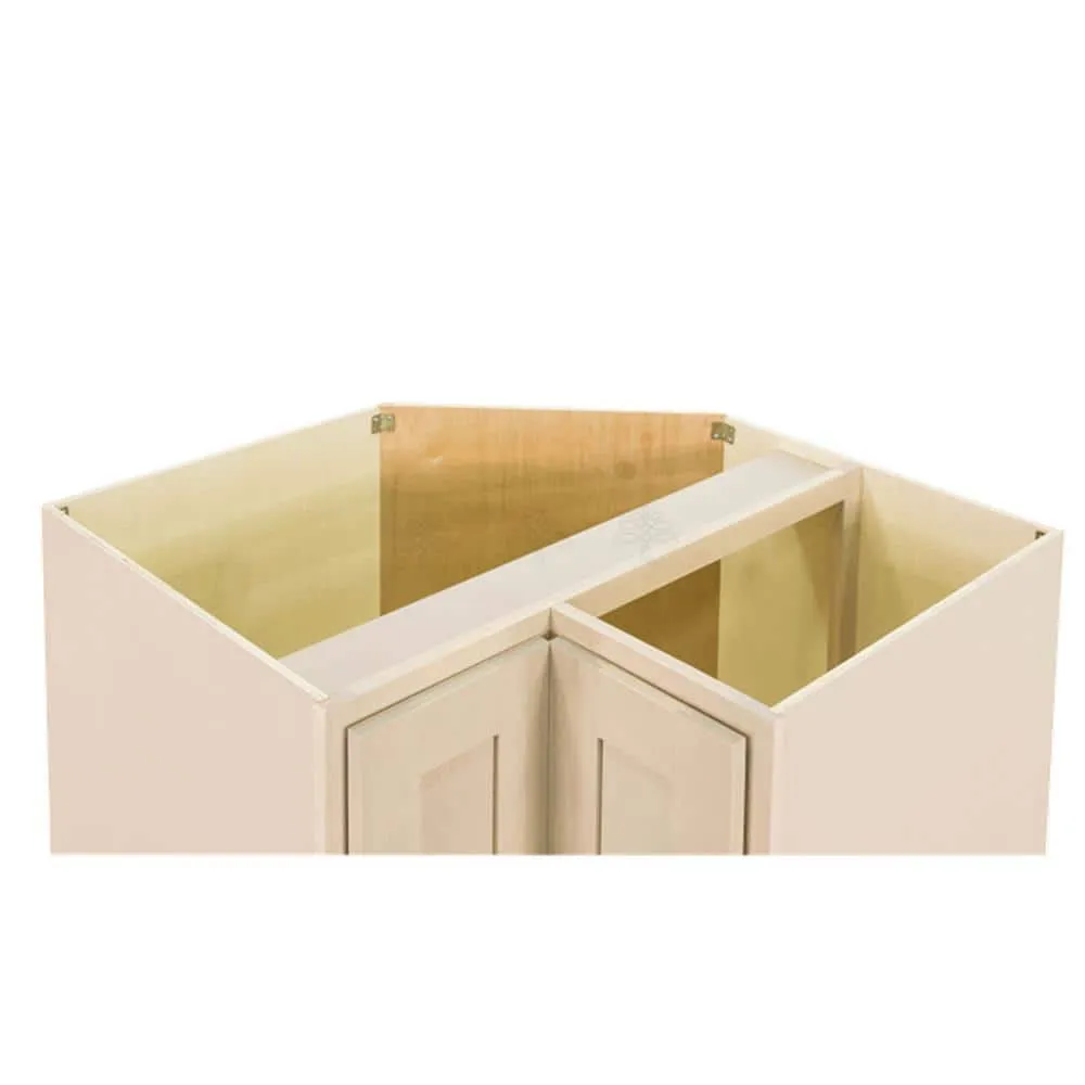 LIFEART CABINETRY Lancaster Shaker Assembled 36 in. x 34.5 in. x 24 in. Base Lazy Susan Cabinet in Stone Wash, photo 5 of 8