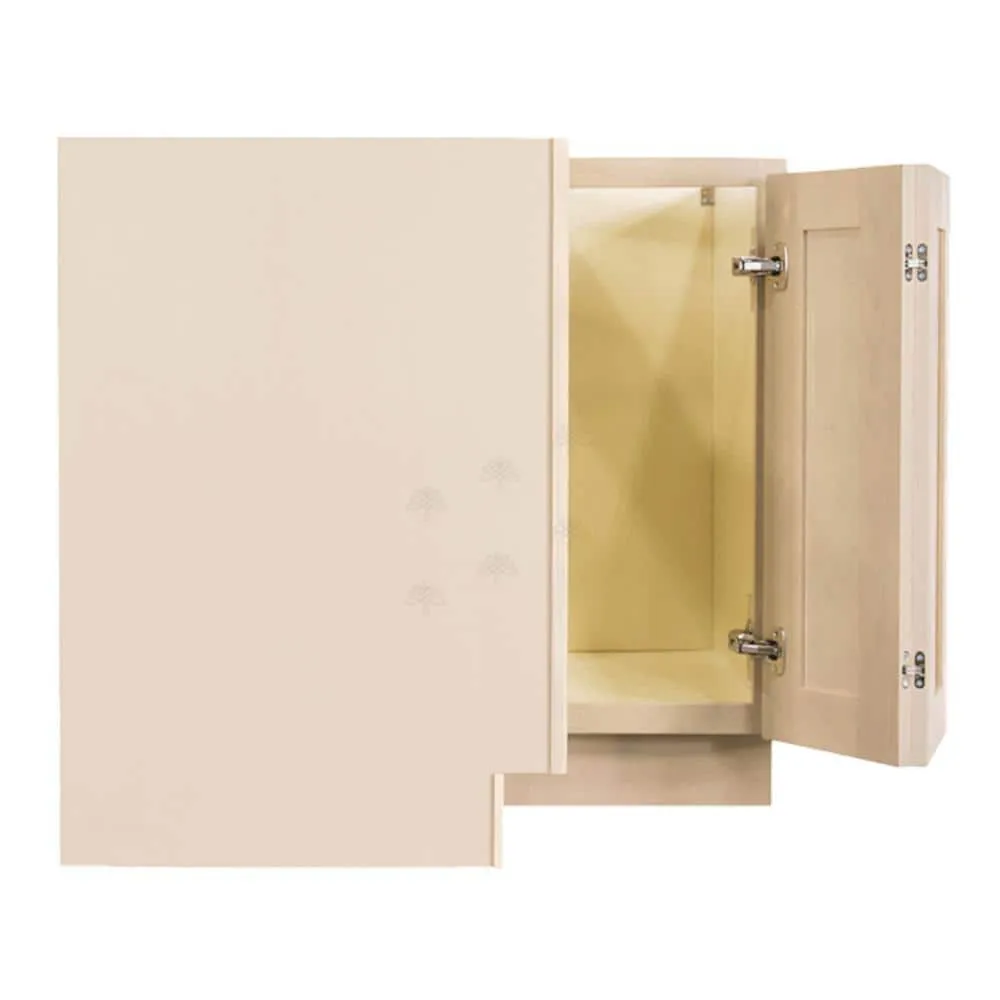 LIFEART CABINETRY Lancaster Shaker Assembled 36 in. x 34.5 in. x 24 in. Base Lazy Susan Cabinet in Stone Wash, photo 3 of 8