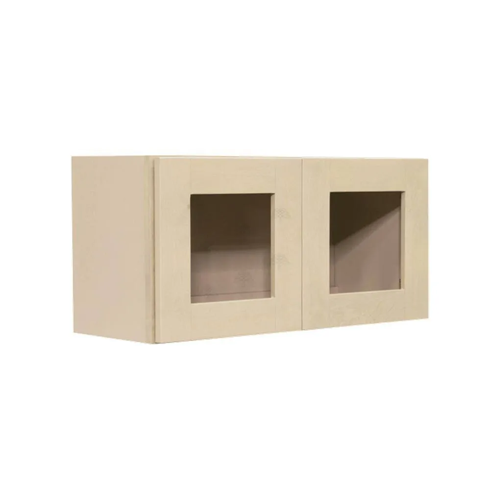 LIFEART CABINETRY Lancaster Shaker Assembled 36x12x12 in. Wall Mullion Door Cabinet with 2 Doors in Stone Wash, photo 4 of 7