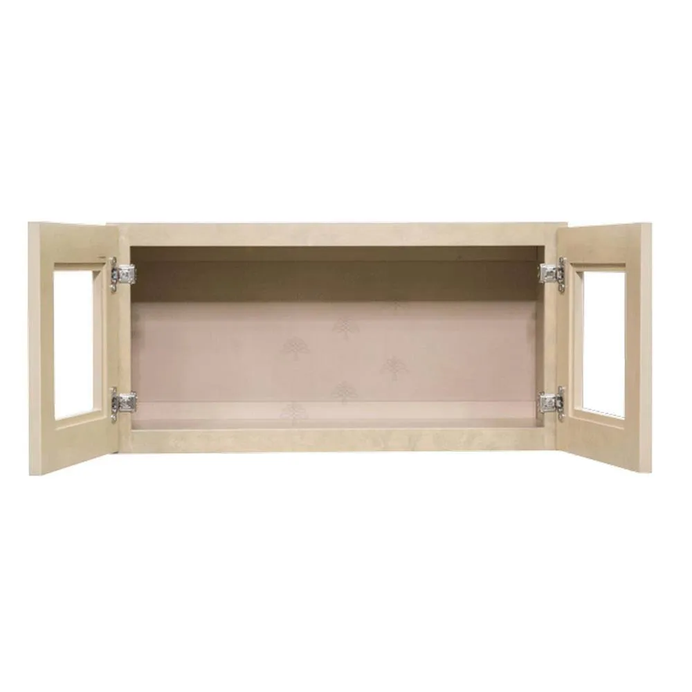 LIFEART CABINETRY Lancaster Shaker Assembled 36x18x12 in. Wall Mullion Door Cabinet with 2 Doors in Stone Wash, photo 2 of 7