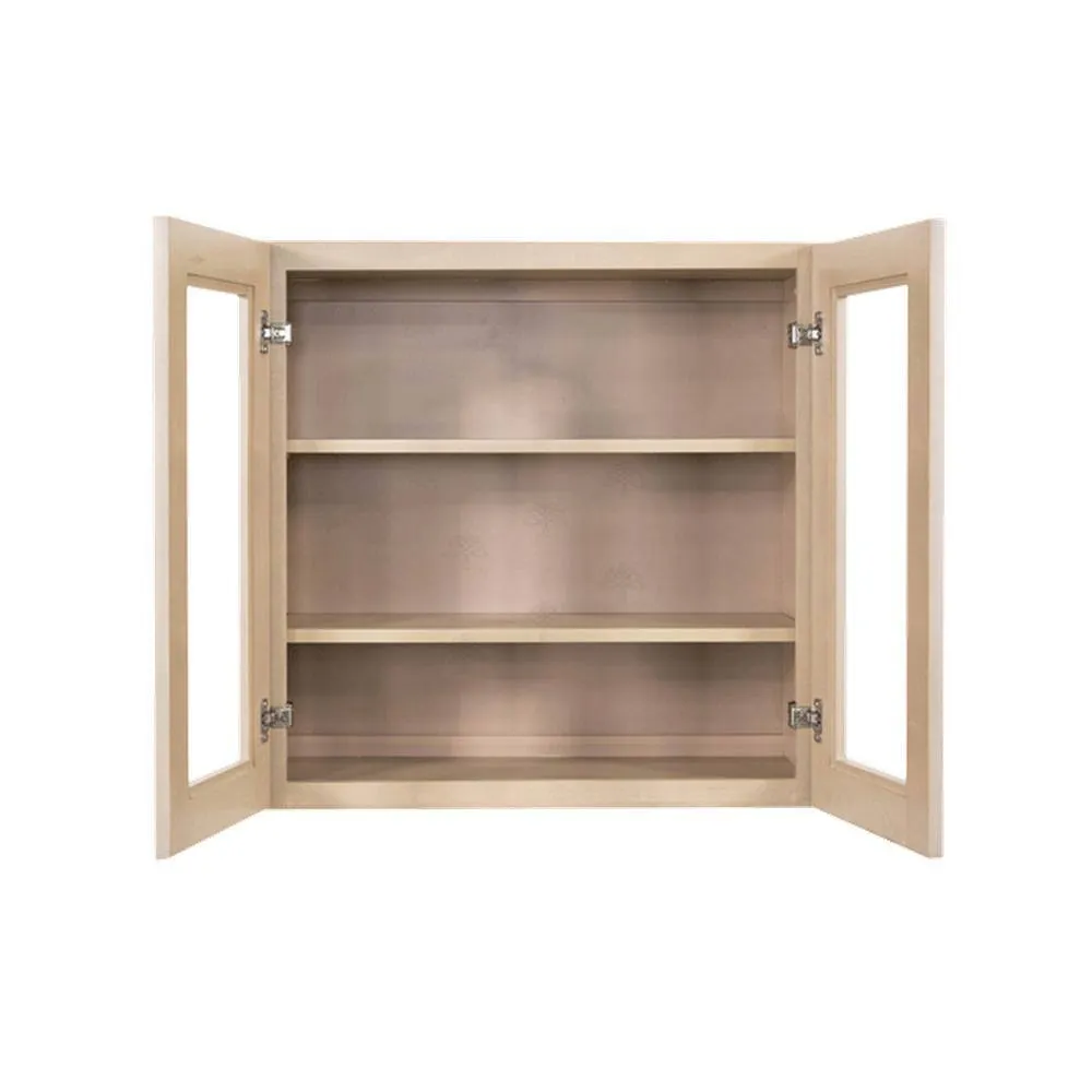 LIFEART CABINETRY Lancaster Shaker Assembled 36x30x12 in. Wall Mullion Door Cabinet with 2 Doors 2 Shelves in Stone Wash, photo 2 of 7