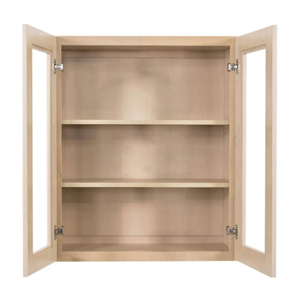 LIFEART CABINETRY Lancaster Shaker Assembled 36x36x12 in. Wall Mullion Door Cabinet with 2 Doors 2 Shelves in Stone Wash, photo 3 of 8