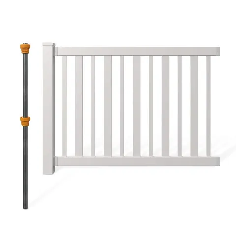 Sturbridge Vinyl Fence with No-Dig Kit