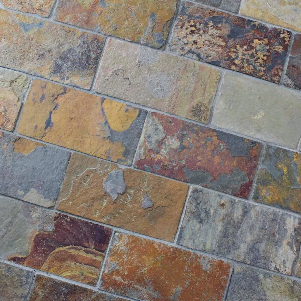 Merola Tile Crag Subway Sunset 11-3/4 in. x 11-3/4 in. x 10 mm Slate Mosaic Tile, photo 5 of 8