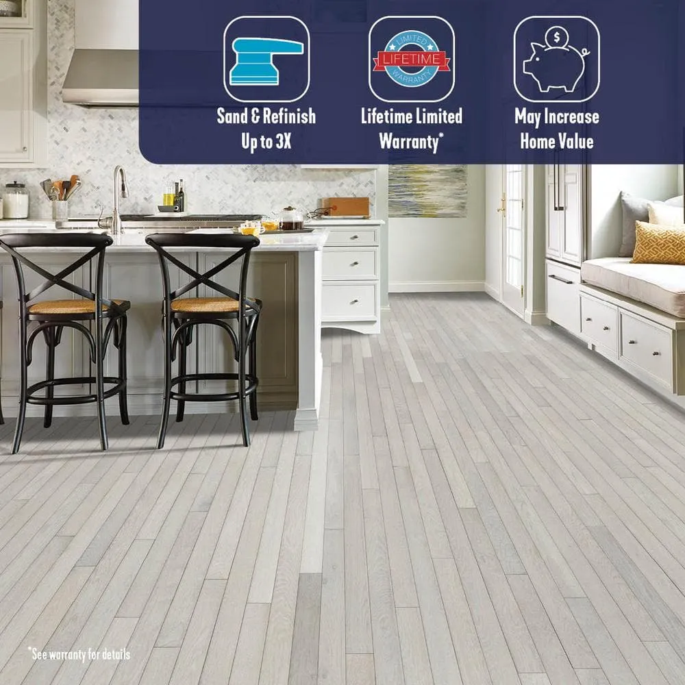 Bruce American Originals Sugar White Oak 3/4 in. T x 3-1/4 in. W Smooth Solid Hardwood Flooring (22 sq.ft./ctn), photo 2 of 4