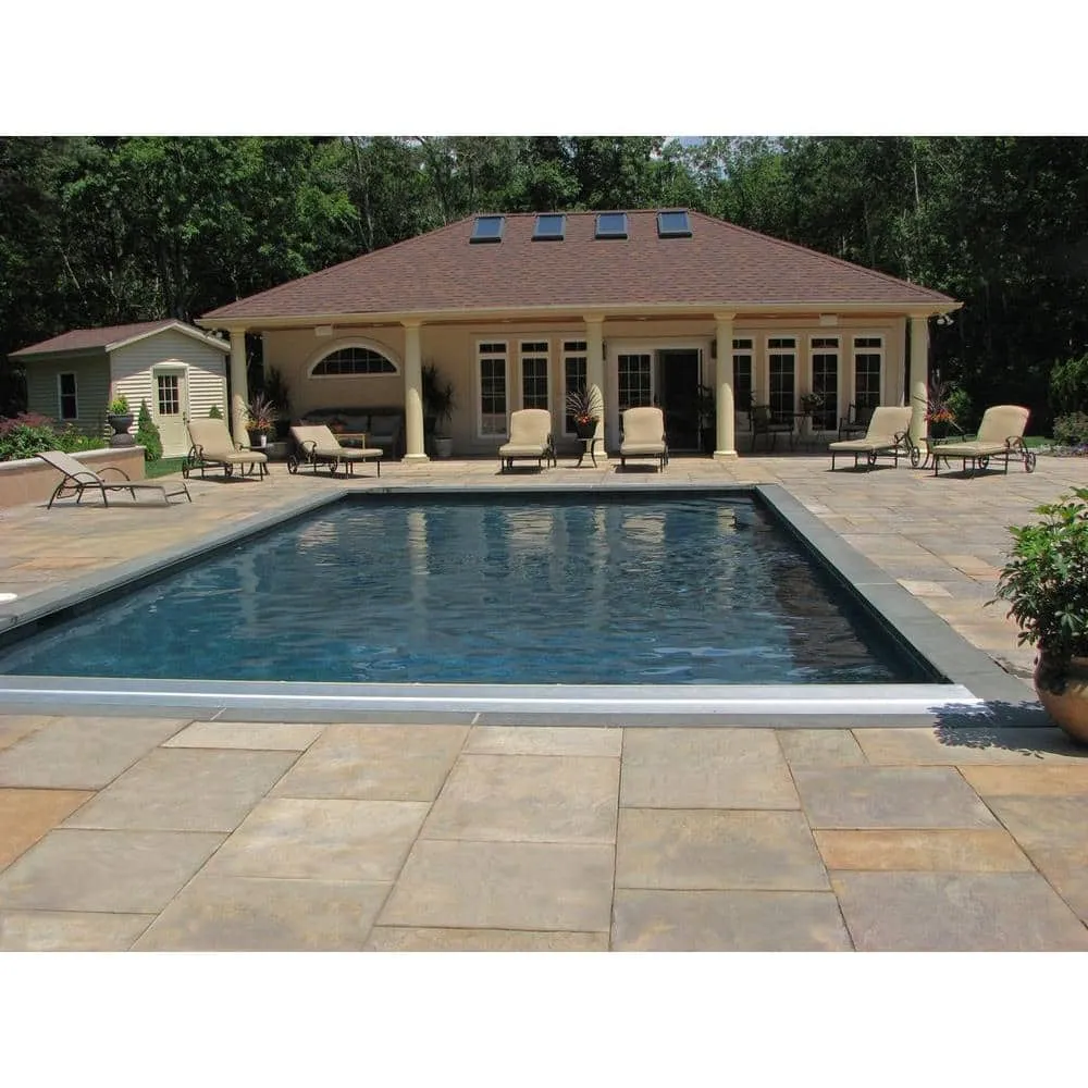 Nantucket Pavers Patio-on-a-Pallet 12in. x 24in. and 24in. x 24in. Concrete Tan Variegated Basketweave Yorkstone Paver(18 Pcs/48 Sq Ft), photo 3 of 7