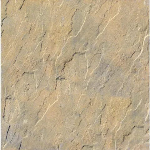 Patio-on-a-Pallet 18 × 18 in Concrete Tan Variegated Traditional Yorkstone Paver