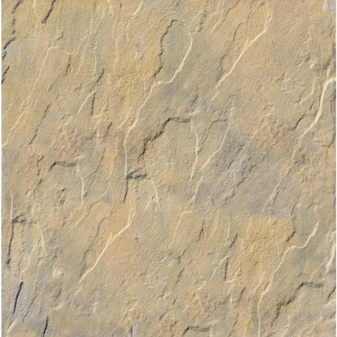 Patio-on-a-Pallet 12 × 12 in Concrete Tan Variegated Traditional Yorkstone Paver