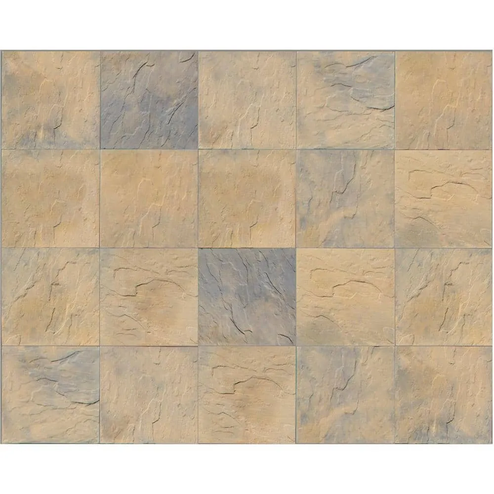 Nantucket Pavers Patio-on-a-Pallet 18 in. x 18 in. Concrete Tan Variegated Traditional Yorkstone Paver (64 Pieces/144 Sq Ft), photo 4 of 7