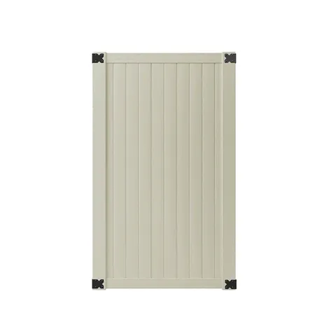 Tan Vinyl Somerset Privacy Fence Gate
