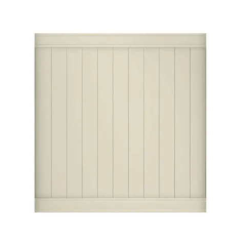 Tan Vinyl Privacy Fence Panel