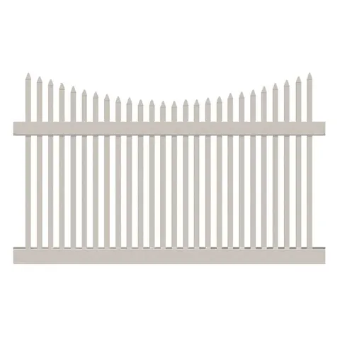 Barrington Tan Vinyl Picket Fence Kit