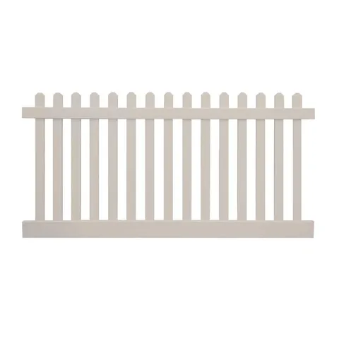 Tan Vinyl Picket Fence Kit