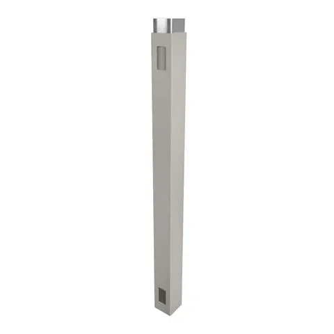 Tan Vinyl Gate End Post, 10 ft