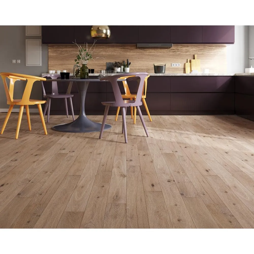 ACQUA FLOORS Tate Oak 1/4 in. T x 5 in. W Click Lock Engineered Hardwood Flooring (16.68 sq.ft./case), photo 2 of 7