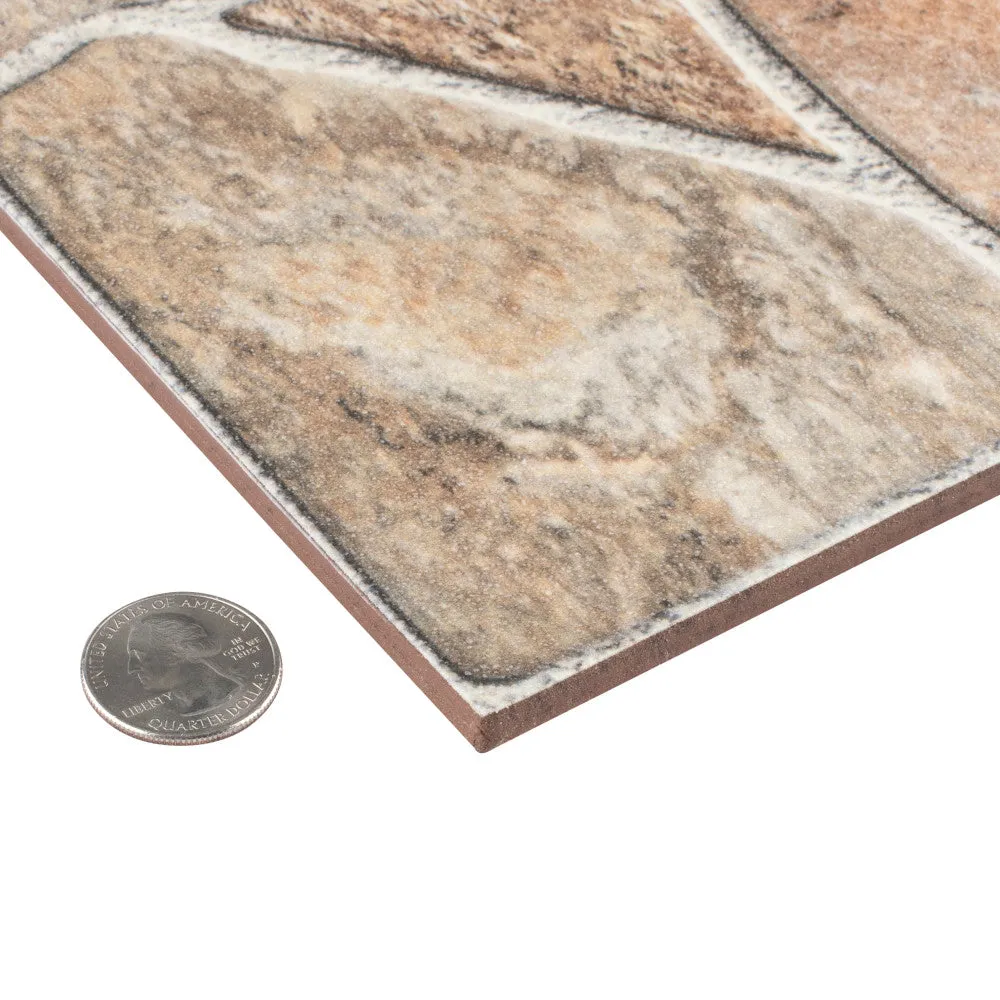 Merola Tile Leticia Beige 17-3/4 in. x 17-3/4 in. Ceramic Floor and Wall Tile (24.42 sq. ft./Case), photo 2 of 6