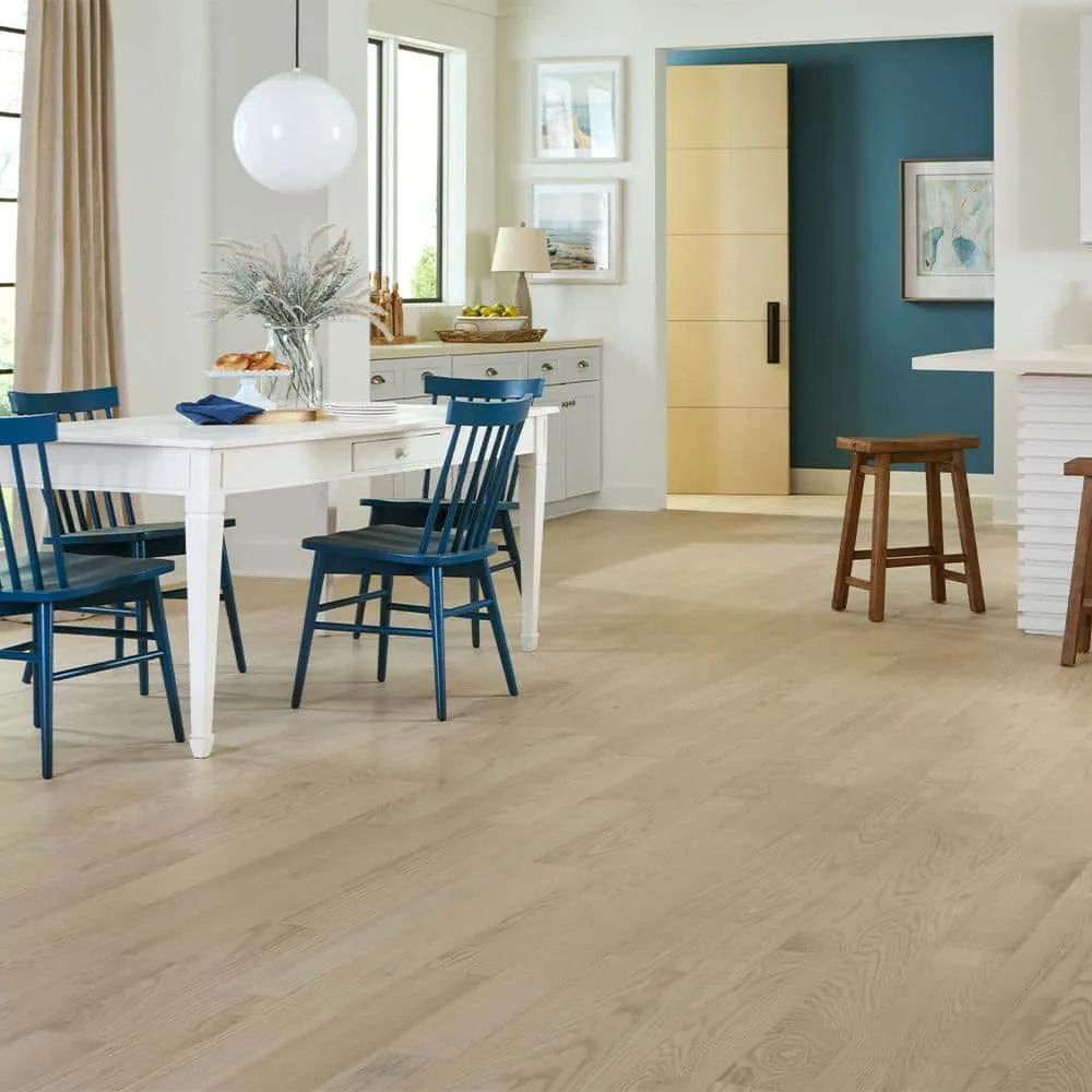 Blue Ridge Hardwood Flooring Northern Coast Thin Ice Oak 3/4 in. T x 3 in. W Smooth Solid Hardwood Flooring (24 sq.ft./case), photo 2 of 11