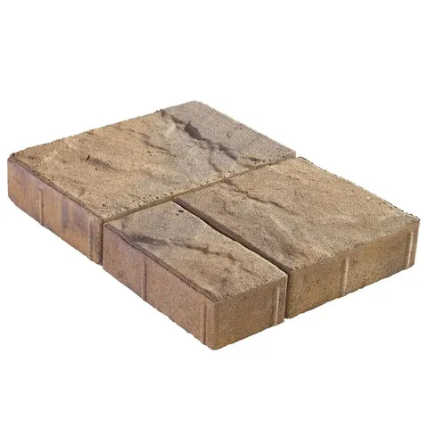 Panorama Demi 3-pc 7.75 × 7.75 × 2.25 in Three Tone Brown Concrete Paver