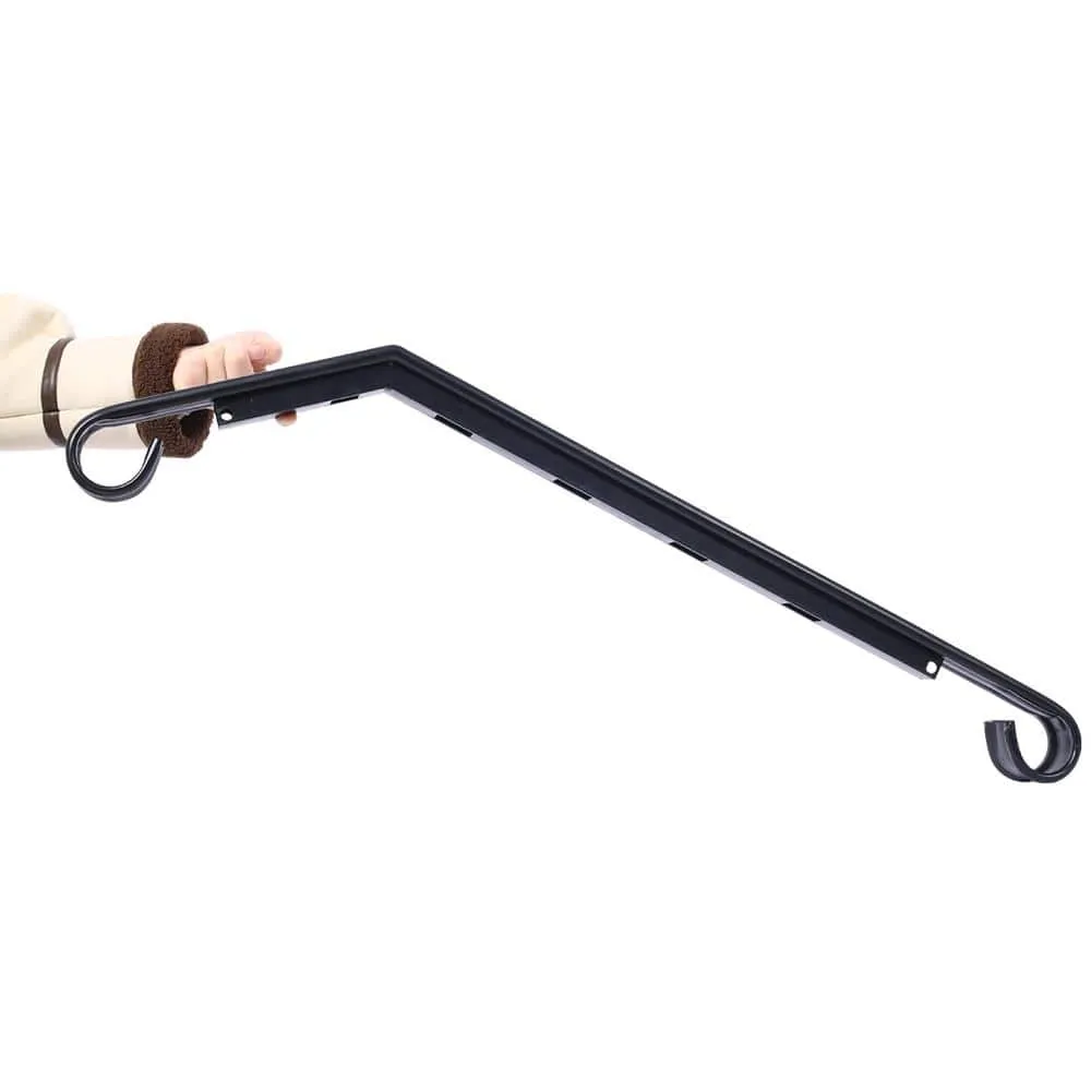 Tidoin 66 in. H x 47 in. W Black Steel Outdoor Stair Railing Kit Fit 3 or 4 Steps, photo 4 of 5