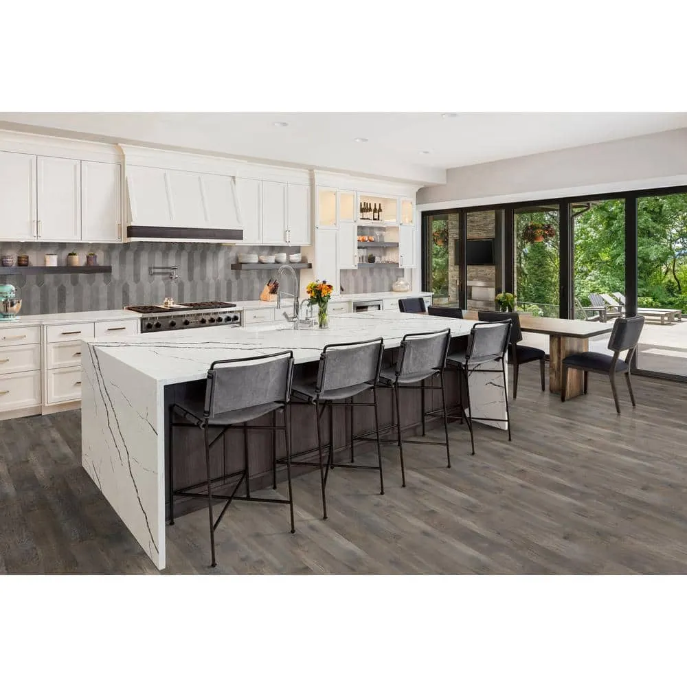 A&A Surfaces Woodridge Tulane 0.28 in. x 6.5 in. Waterproof Wire Brushed Engineered Hardwood Flooring (1040.16 sq. ft./pallet), photo 3 of 10
