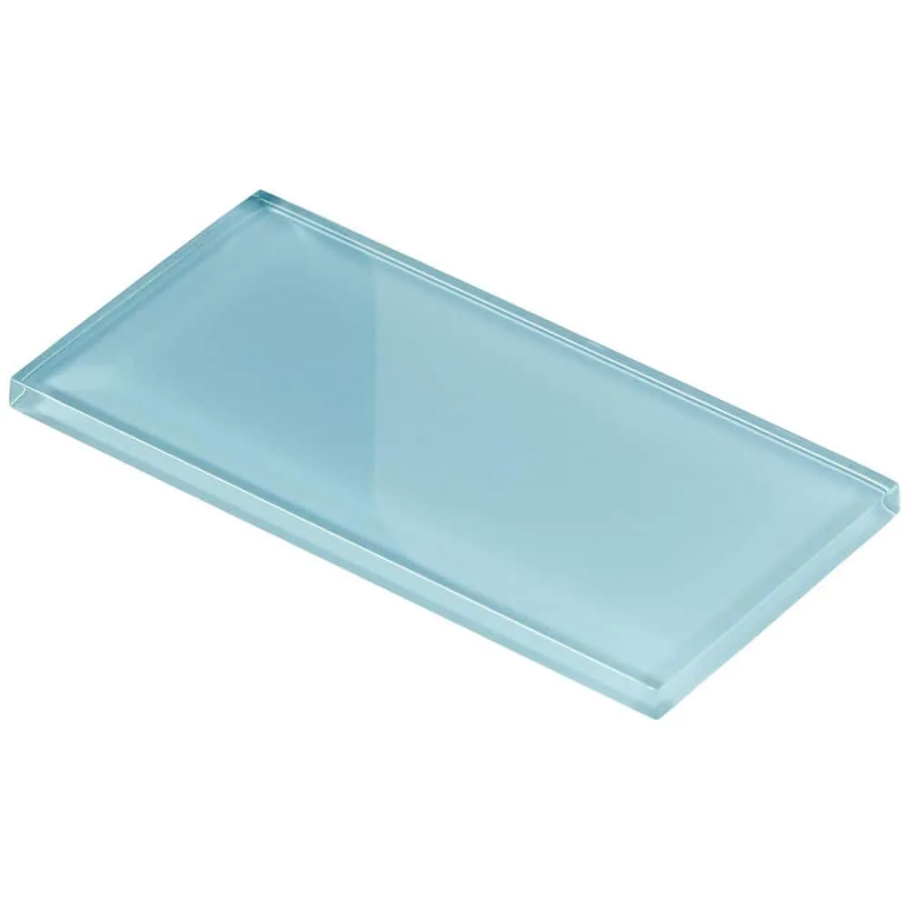 Ivy Hill Tile Contempo Turquoise 3 in. x 6 in. x 8 mm Polished Glass Subway Floor and Wall Tile (32 pieces 4 sq.ft./Box), photo 6 of 7