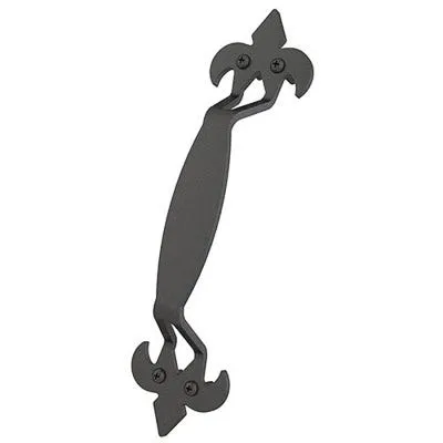 U.S. Futaba Extended Flush Steel Barn Door Handle, 142 mm CC, 203 mm L, Matte Black, Oil Rubbed Bronze or Satin Nickel Powder-Coated Finish, photo 2 of 2
