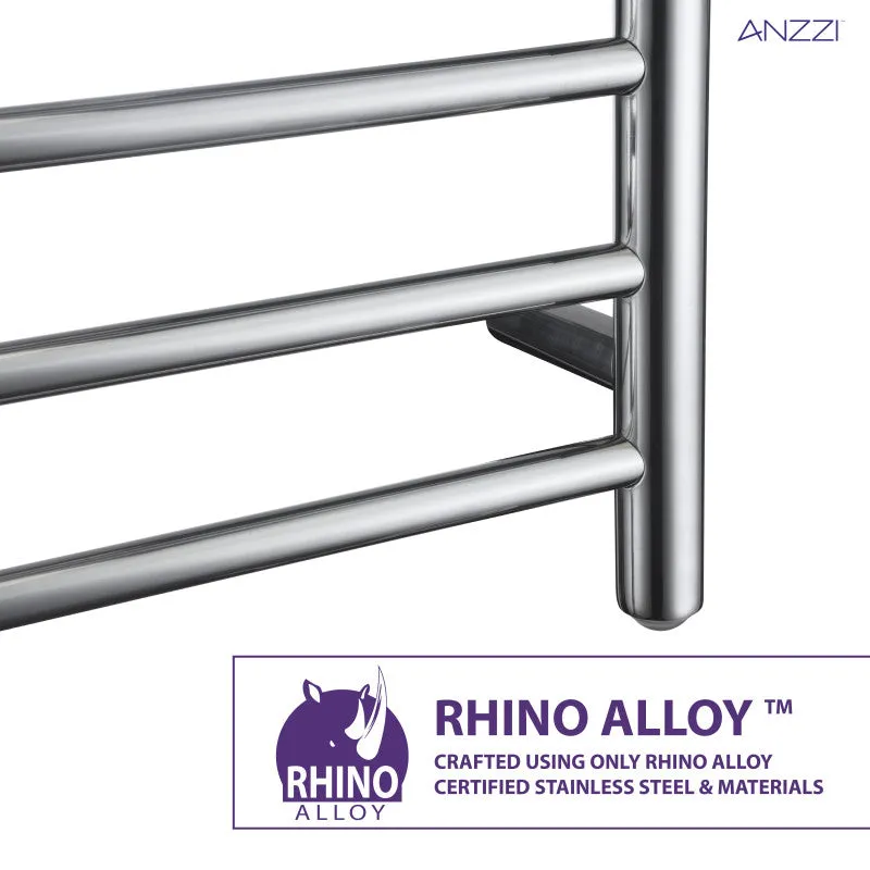 ANZZI Bali Series 10-Bar Stainless Steel Wall Mounted Electric Towel Warmer, Polished Chrome, 20 x 31.5 in, photo 9 of 11