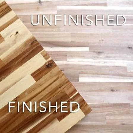 HARDWOOD REFLECTIONS 4 ft. L x 25 in. D Unfinished Acacia Solid Wood Butcher Block Countertop With Square Edge, photo 8 of 10