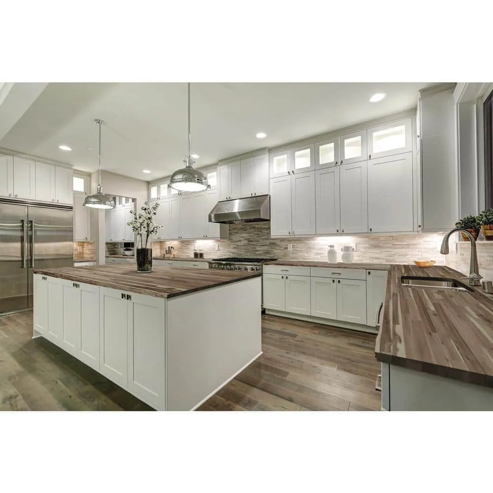 Interbuild 6 ft. L x 25.5 in. D, Unfinished Acacia Butcher Block Standard Countertop, with Live Edge, photo 2 of 6