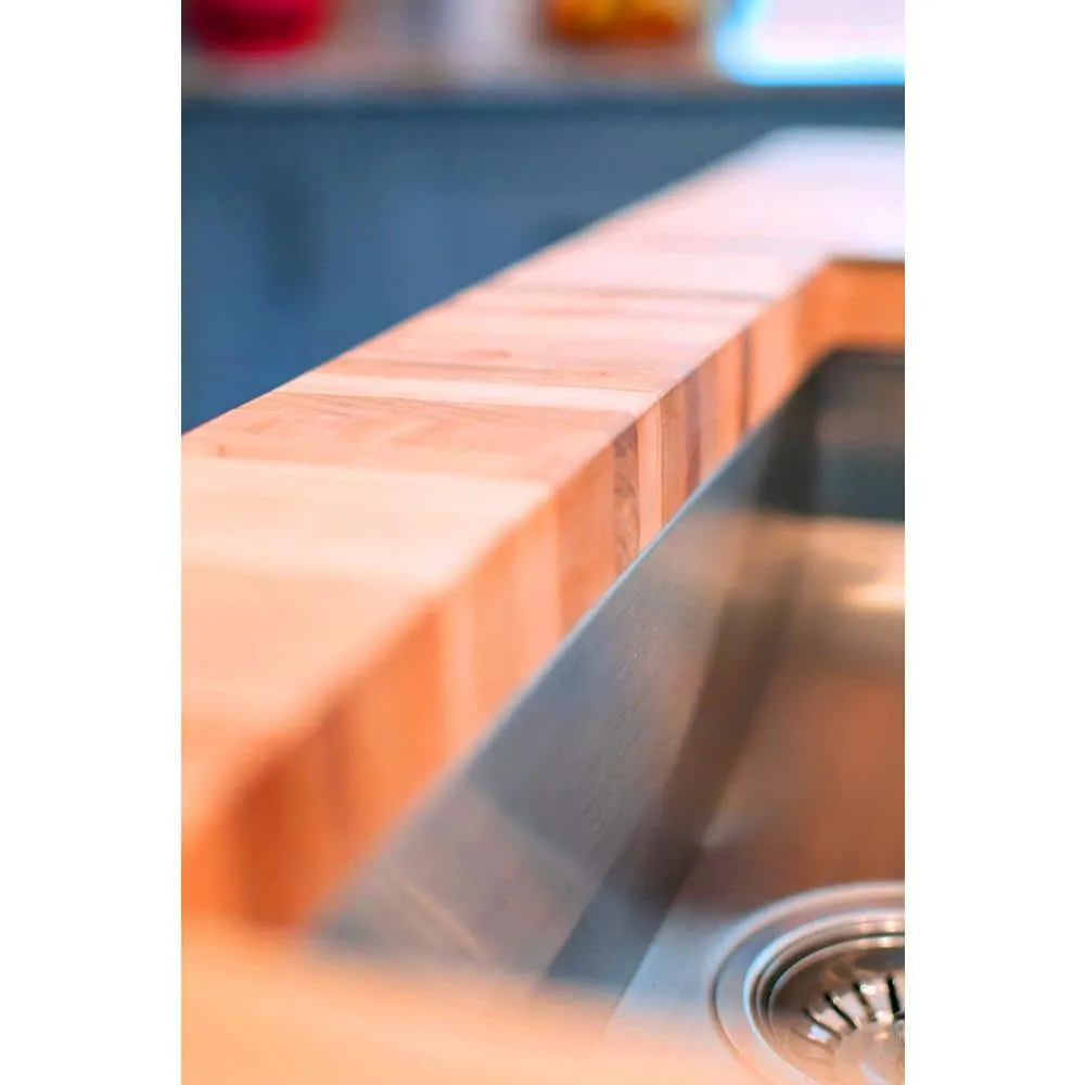 Unfinished Cherry 4 ft. L x 25 in. D x 1.5 in. T Butcher Block Countertop, photo 5 of 5