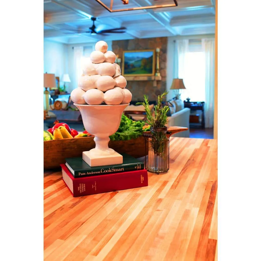 Unfinished Cherry 4 ft. L x 25 in. D x 1.5 in. T Butcher Block Countertop, photo 4 of 5