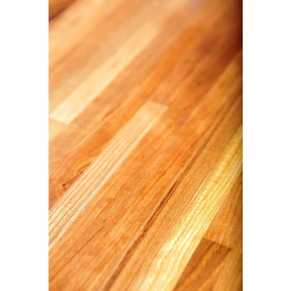 Unfinished Cherry 4 ft. L x 25 in. D x 1.5 in. T Butcher Block Countertop, photo 3 of 5