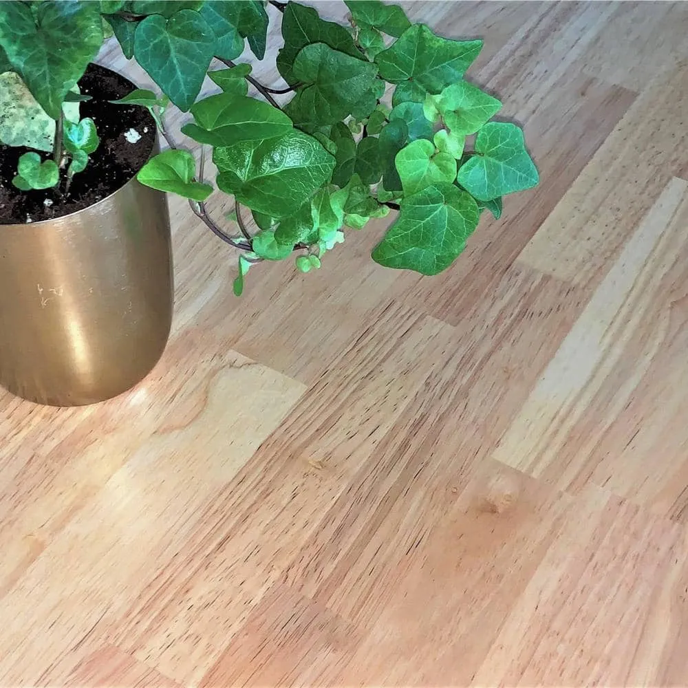 HARDWOOD REFLECTIONS 6 ft. L x 39 in. D Unfinished Hevea Solid Wood Butcher Block Island Countertop With Square Edge, photo 6 of 15