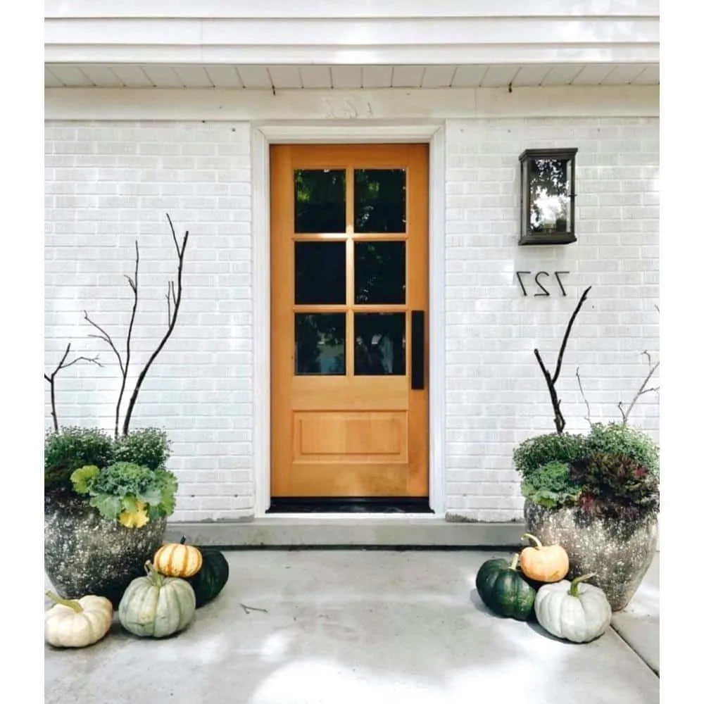 Krosswood Doors 36 in. x 80 in. Farmhouse LH 3/4 Lite Clear Glass Unfinished Douglas Fir Prehung Front Door, photo 2 of 8