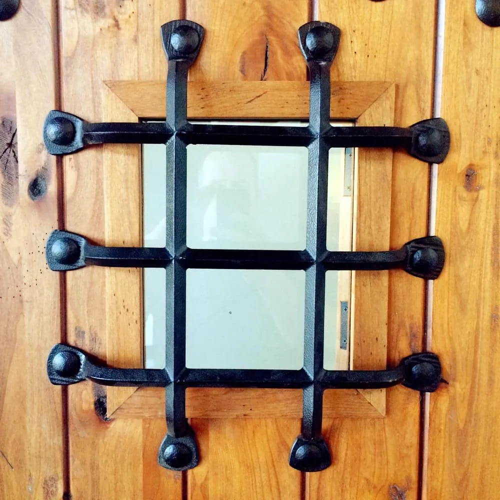 Krosswood Doors 64 in. x 80 in. Mediterranean Knotty Alder Arch Top Clear Low‑E Unfinished Wood Right‑Hand Prehung Front Door with Half Sidelites, photo 2 of 8