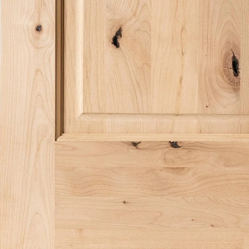 Krosswood Doors 32 in. x 80 in. Knotty Alder Left Hand 4-Lite Clear Glass Unfinished Wood Prehung Front Door by Krosswood Doors, photo 6 of 8