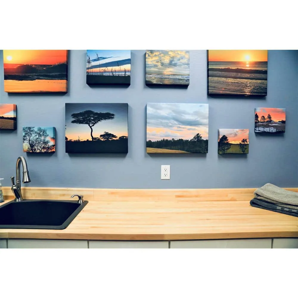 HARDWOOD REFLECTIONS 6 ft. L x 39 in. D Unfinished Maple Solid Wood Butcher Block Island Countertop With Square Edge, photo 7 of 11