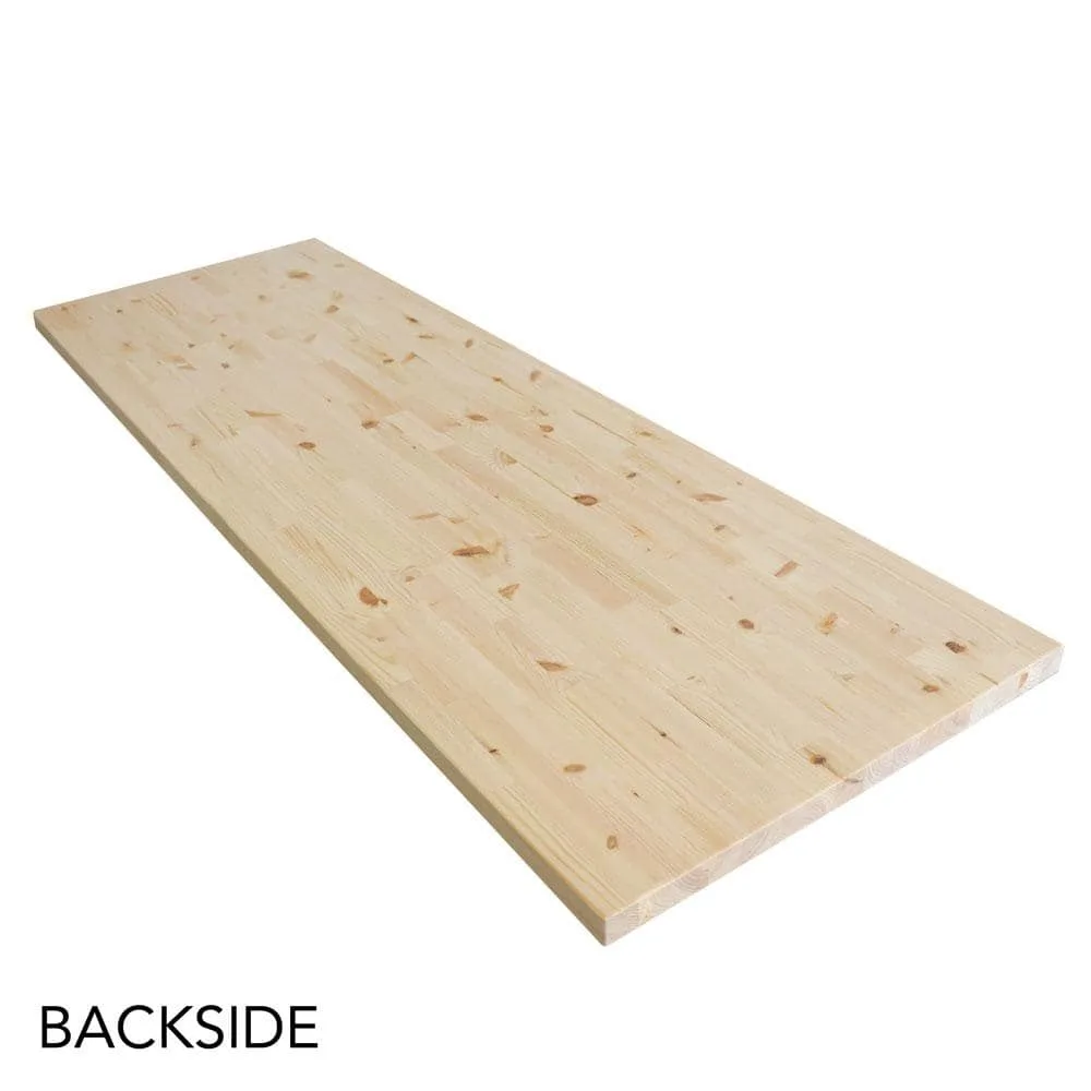 HARDWOOD REFLECTIONS 4 ft. L x 30 in. D Unfinished Nordic Pine Solid Wood Butcher Block Standard Desktop Countertop With Eased Edge, photo 4 of 10