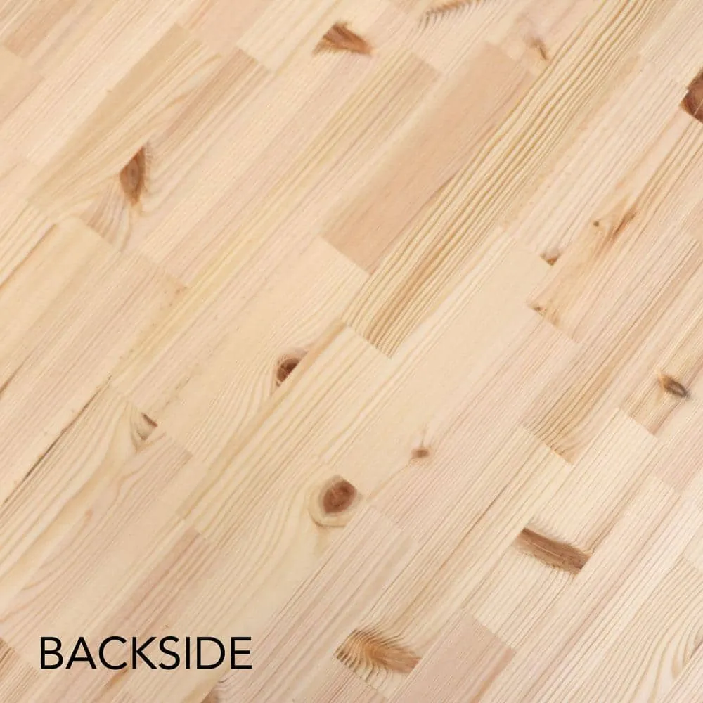 HARDWOOD REFLECTIONS 4 ft. L x 30 in. D Unfinished Nordic Pine Solid Wood Butcher Block Standard Desktop Countertop With Eased Edge, photo 5 of 10