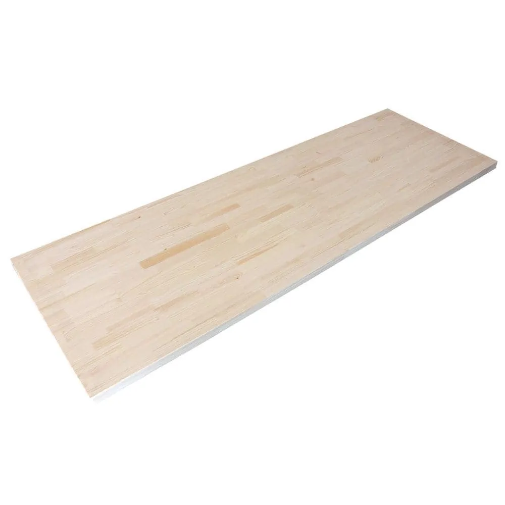 HARDWOOD REFLECTIONS 4 ft. L x 30 in. D Unfinished Nordic Pine Solid Wood Butcher Block Standard Desktop Countertop With Eased Edge, photo 3 of 10