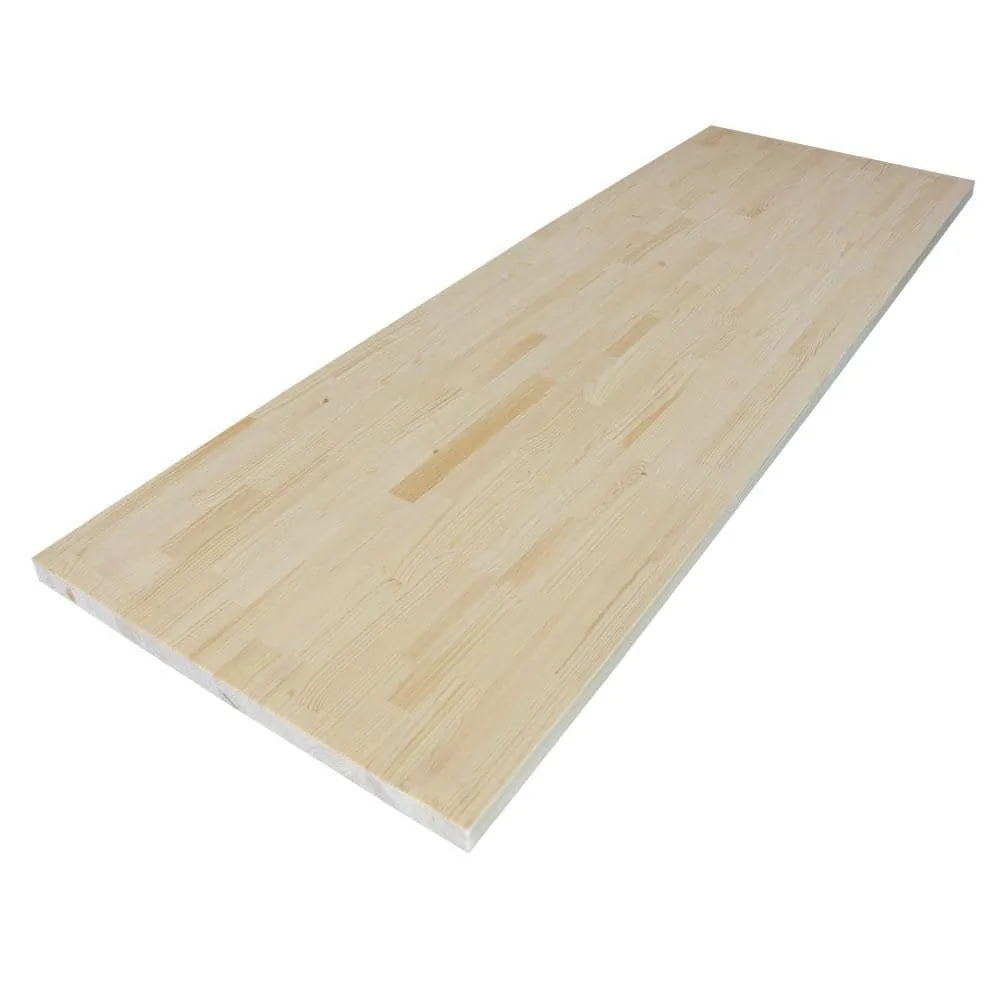 HARDWOOD REFLECTIONS 4 ft. L x 30 in. D Unfinished Nordic Pine Solid Wood Butcher Block Standard Desktop Countertop With Eased Edge, photo 2 of 10