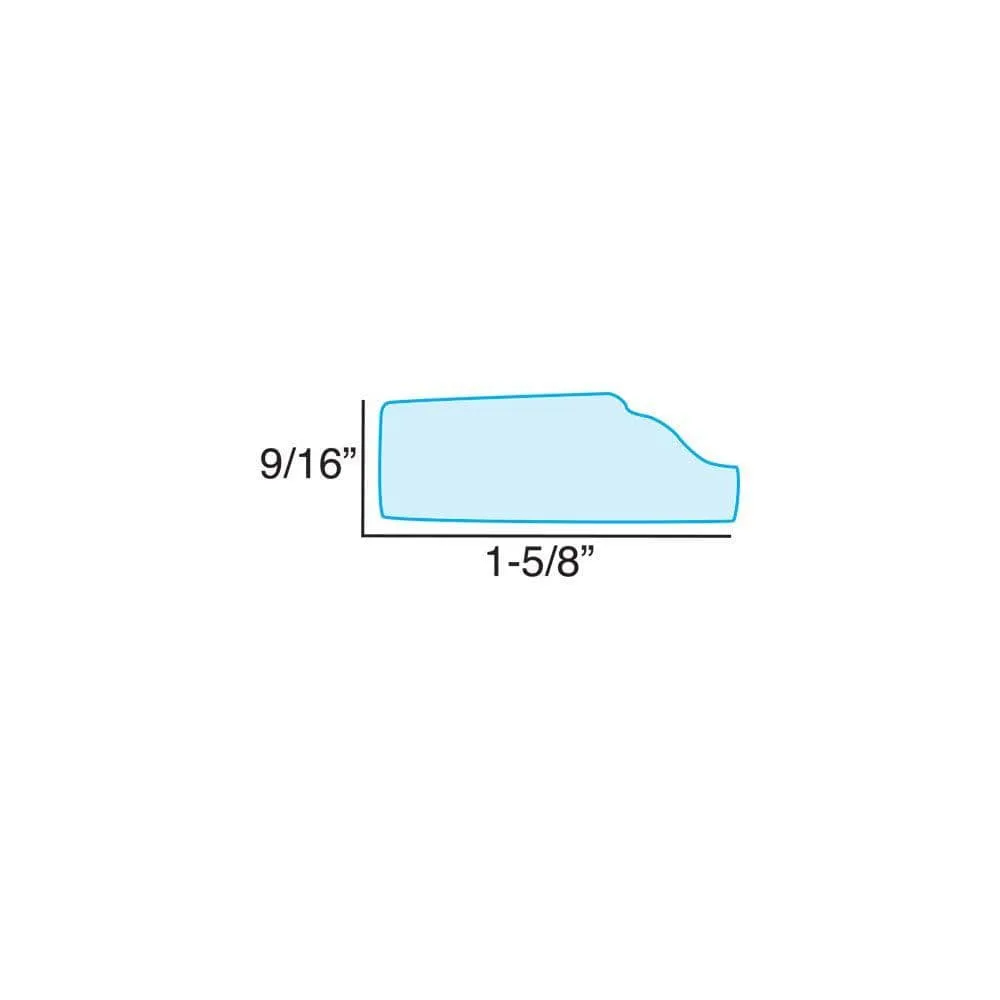 American Pro Decor WM 935 1-5/8 in. x 9/16 in. x 6 in. Long Recycled Polystyrene Door Stop Moulding Sample, photo 3 of 8