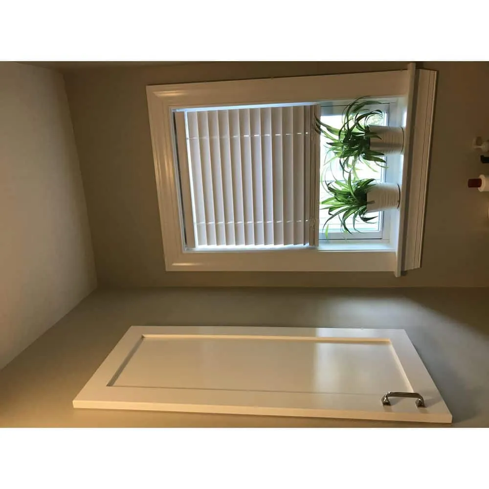 WG Wood Products Fieldstone Shaker 15.5 in. W x 25.5 in. H Beige Unfinished Wood Recessed Medicine Cabinet without Mirror Style Frameless, photo 11 of 11