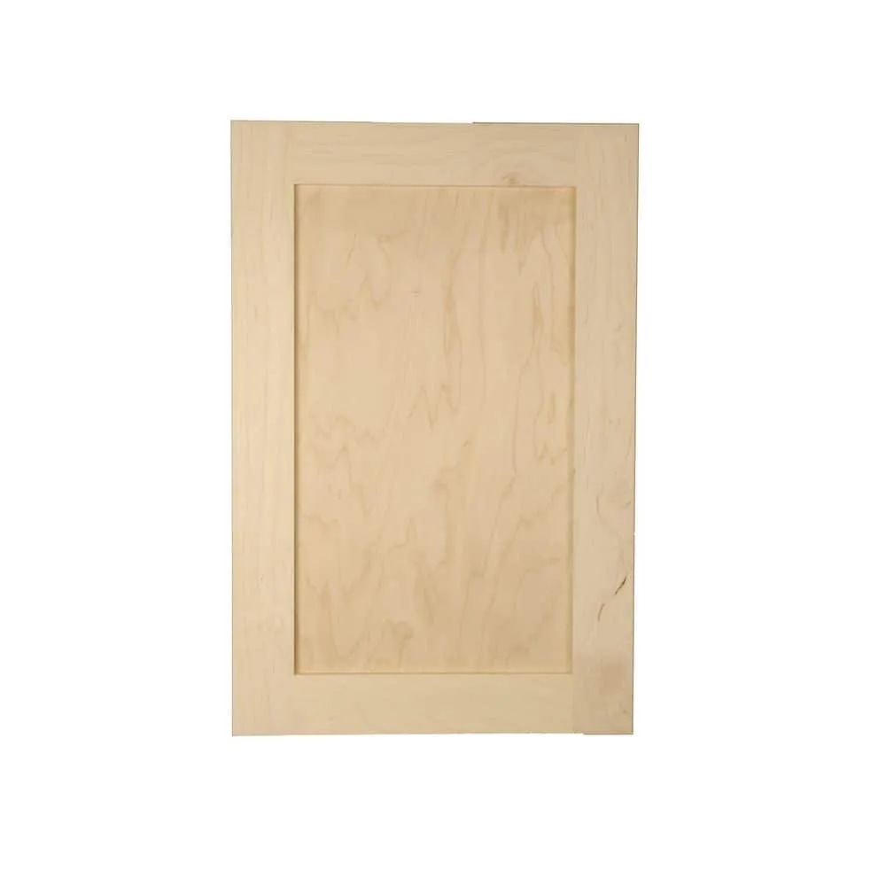 WG Wood Products 15.5 in. W x 35.5 in. H Fieldstone Shaker Style Frameless Beige Unfinished Wood Recessed Medicine Cabinet without Mirror, photo 5 of 11