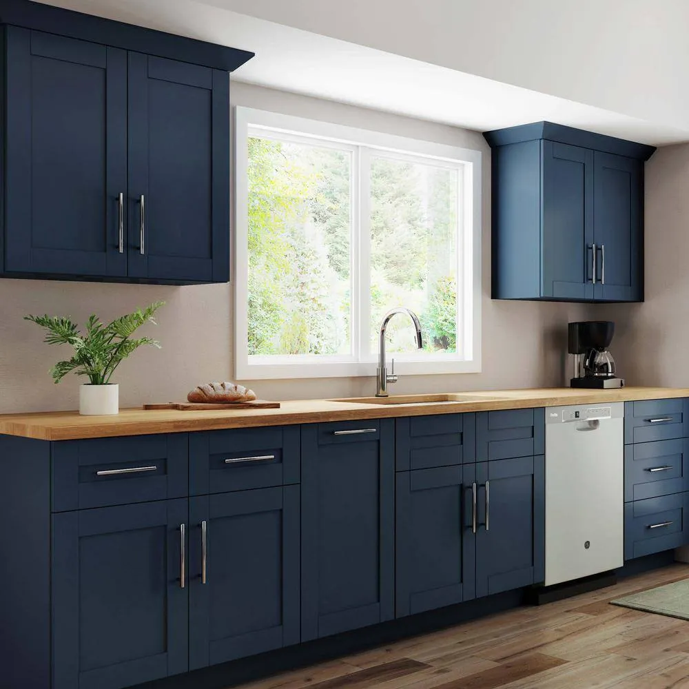 MILL'S PRIDE Richmond Valencia Blue Plywood Shaker Stock Ready to Assemble Wall Kitchen Cabinet Sft Cls 36 in W x 12 in D x 36 in H, photo 8 of 8