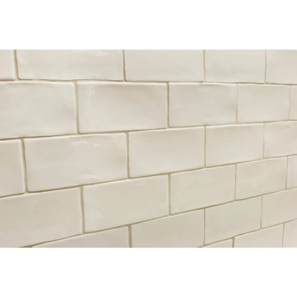Ivy Hill Tile Catalina Vanilla 3 in. x 6 in. x 8 mm Polished Ceramic Subway Wall Tile (5.38 sq. ft./case), photo 6 of 8