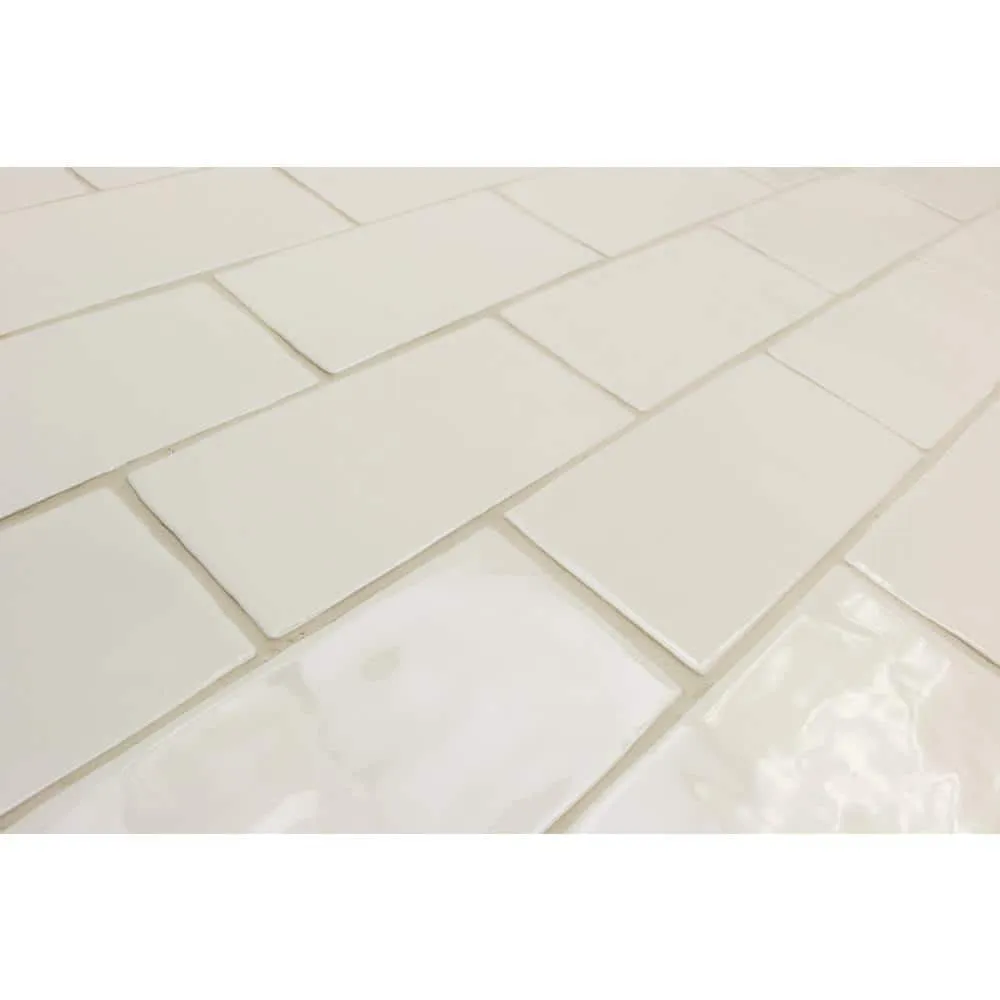 Ivy Hill Tile Catalina Vanilla 3 in. x 6 in. x 8 mm Polished Ceramic Subway Wall Tile (5.38 sq. ft./case), photo 7 of 8